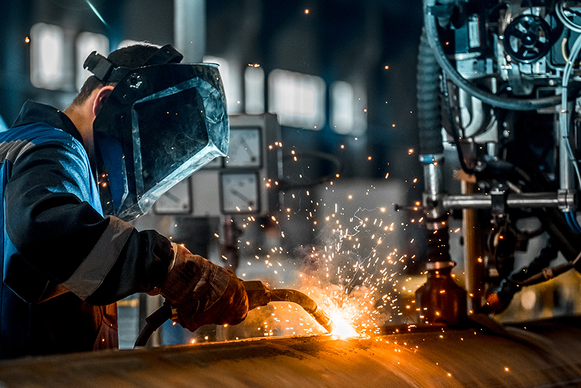 Schweißer bei der Arbeit